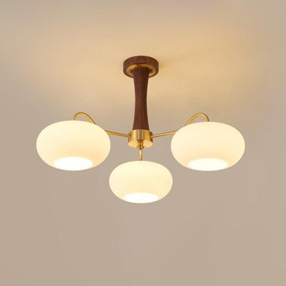 Juliette Brass Wooden Persimmon Chandelier