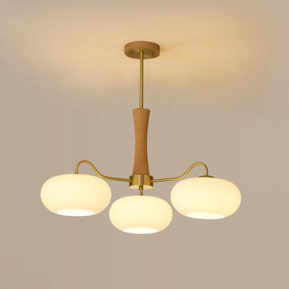 Juliette Brass Wooden Persimmon Chandelier