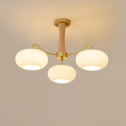Juliette Brass Wooden Persimmon Chandelier