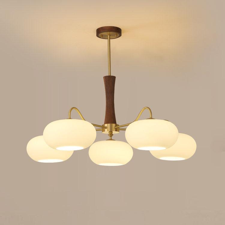 Juliette Brass Wooden Persimmon Chandelier
