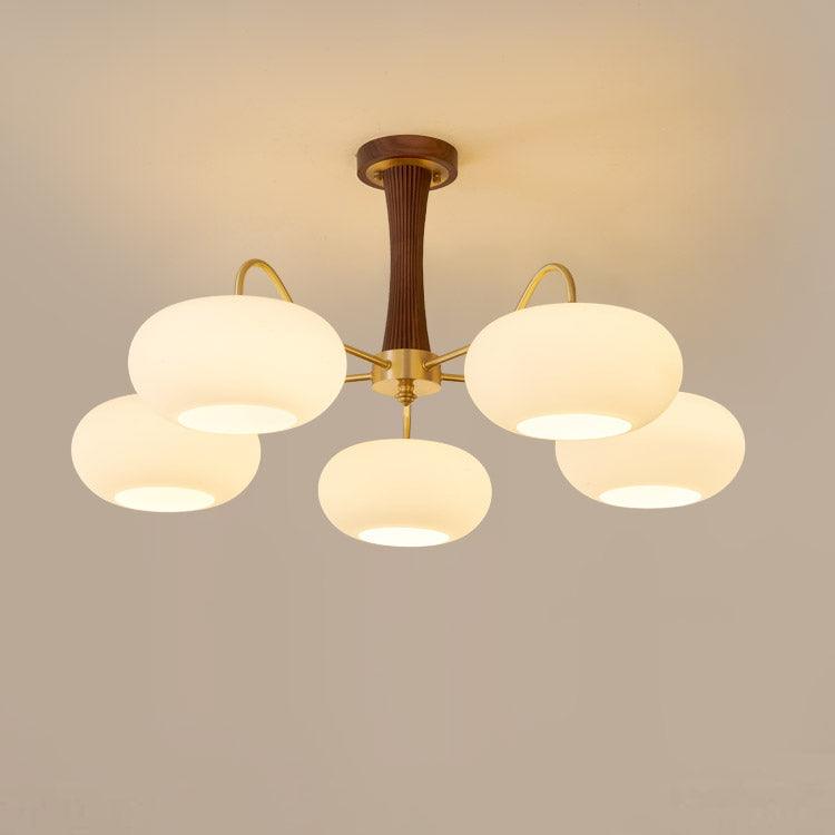 Juliette Brass Wooden Persimmon Chandelier