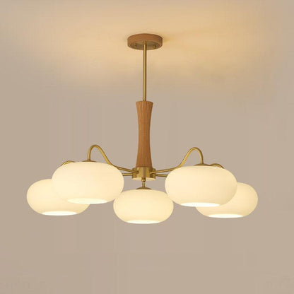 Juliette Brass Wooden Persimmon Chandelier