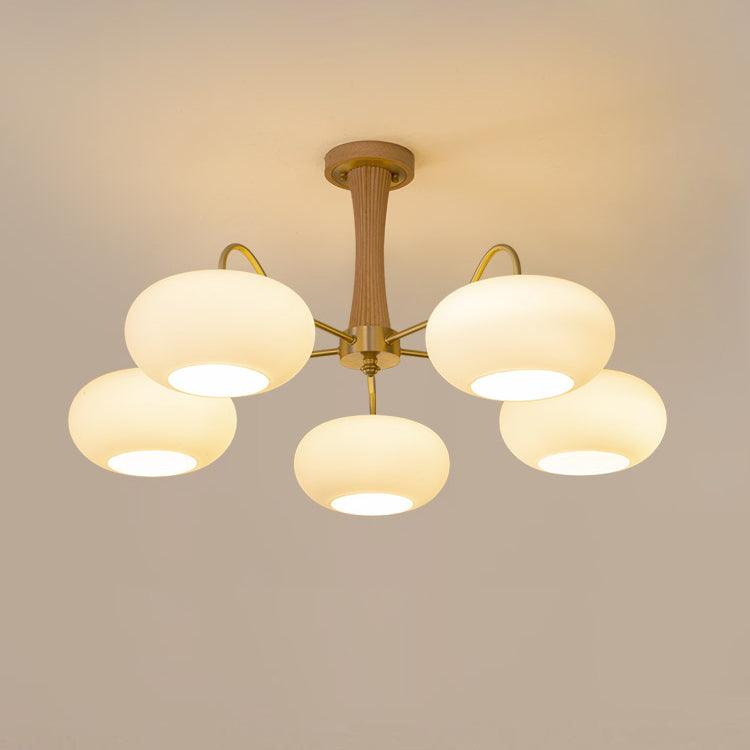 Juliette Brass Wooden Persimmon Chandelier