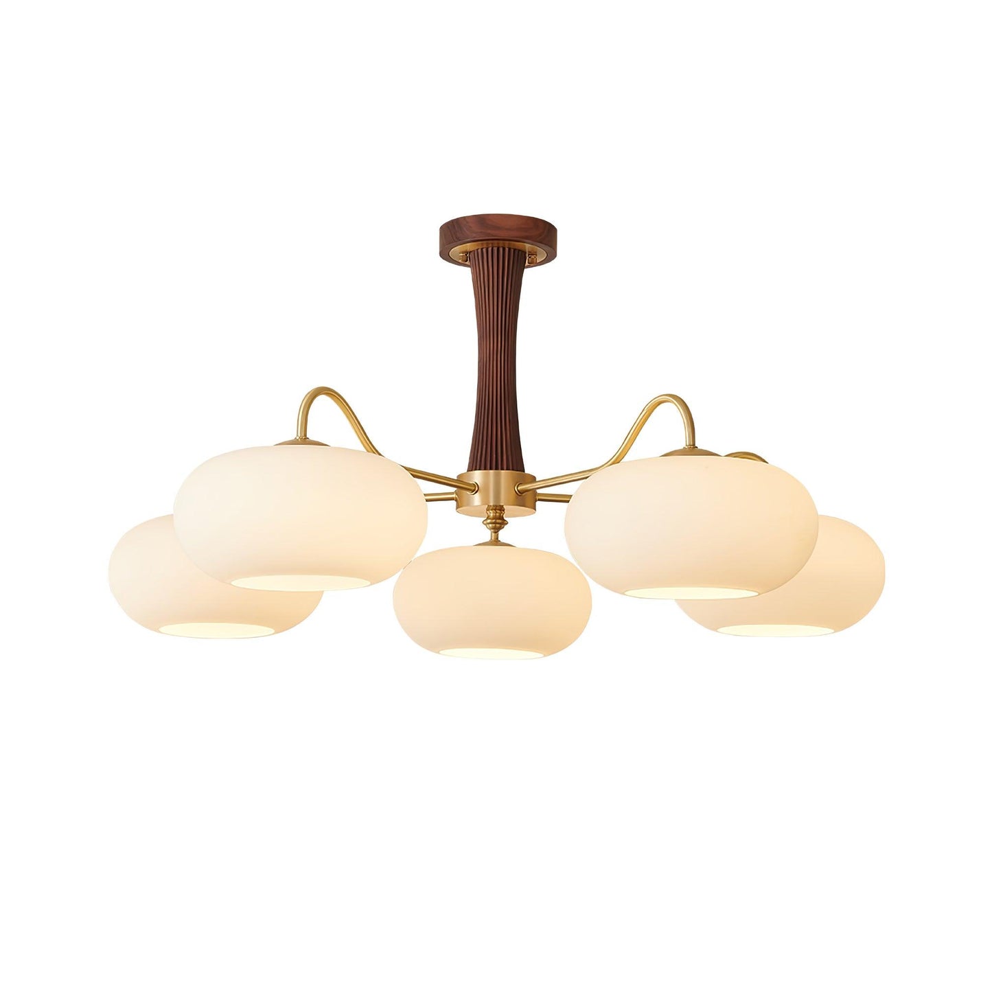Juliette Brass Wooden Persimmon Chandelier