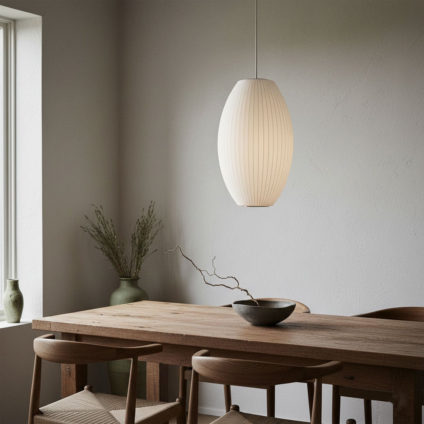 Élise Mulberry Silk Pendant Lamp