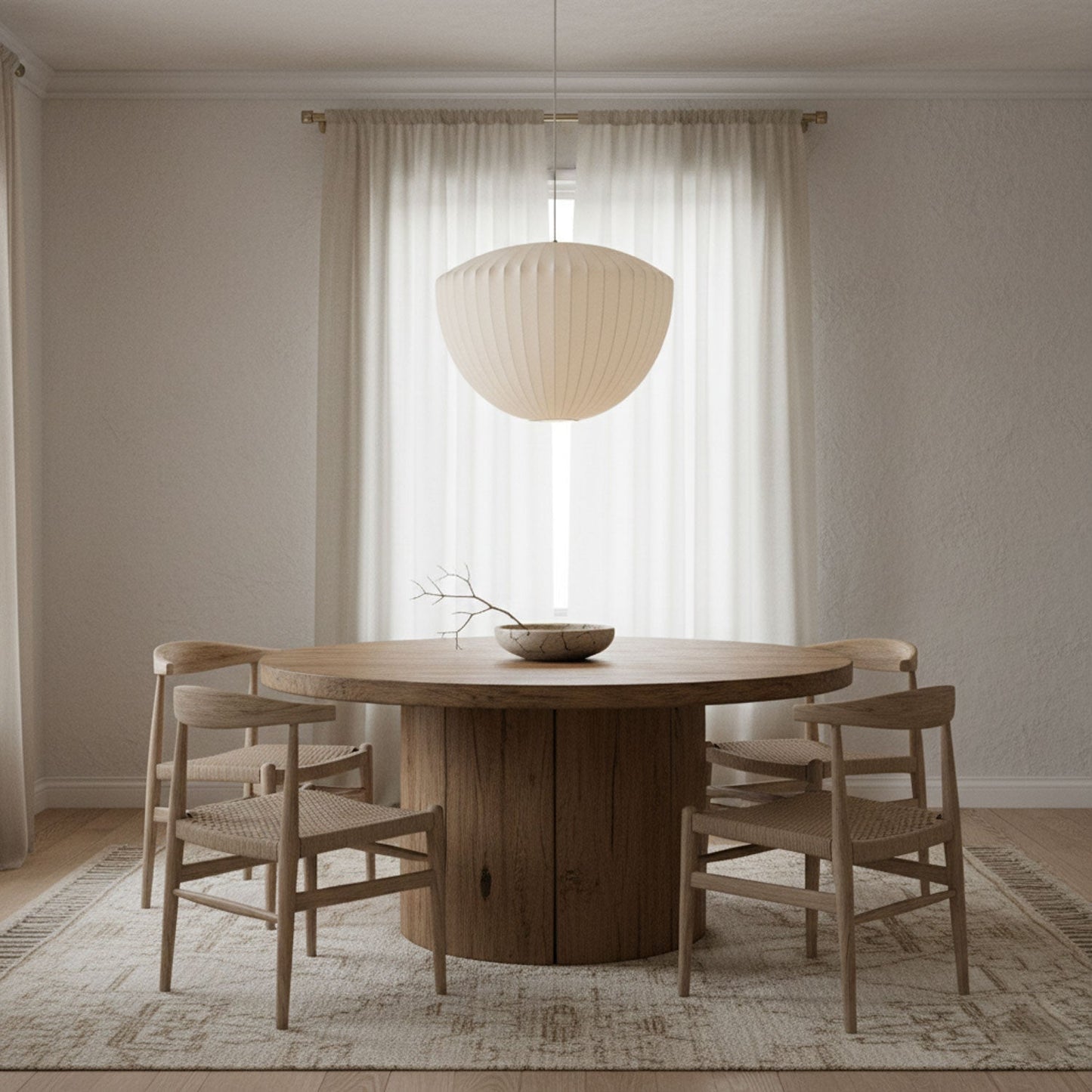 Élise Mulberry Silk Pendant Lamp
