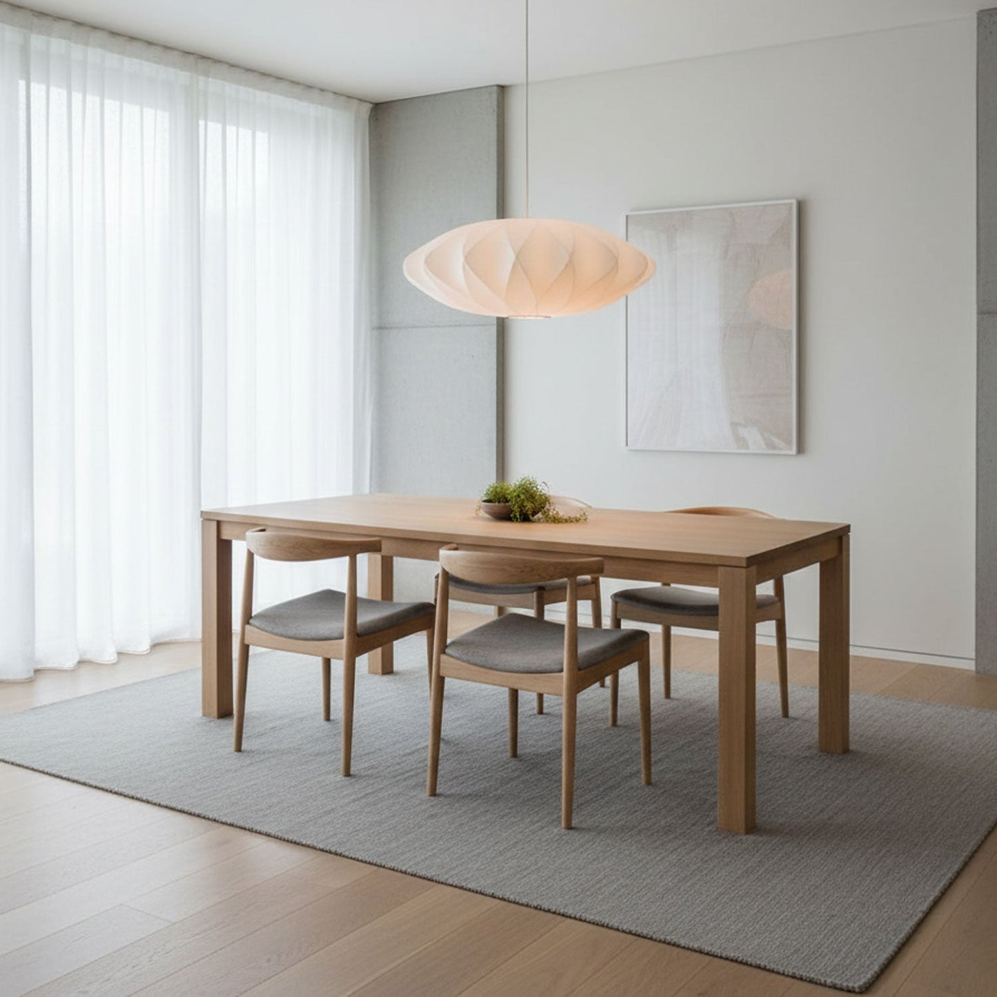 Élise Mulberry Silk Pendant Lamp
