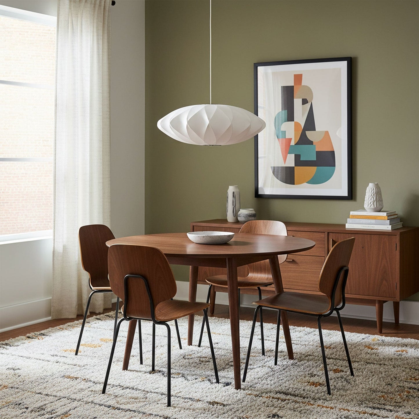 Élise Mulberry Silk Pendant Lamp