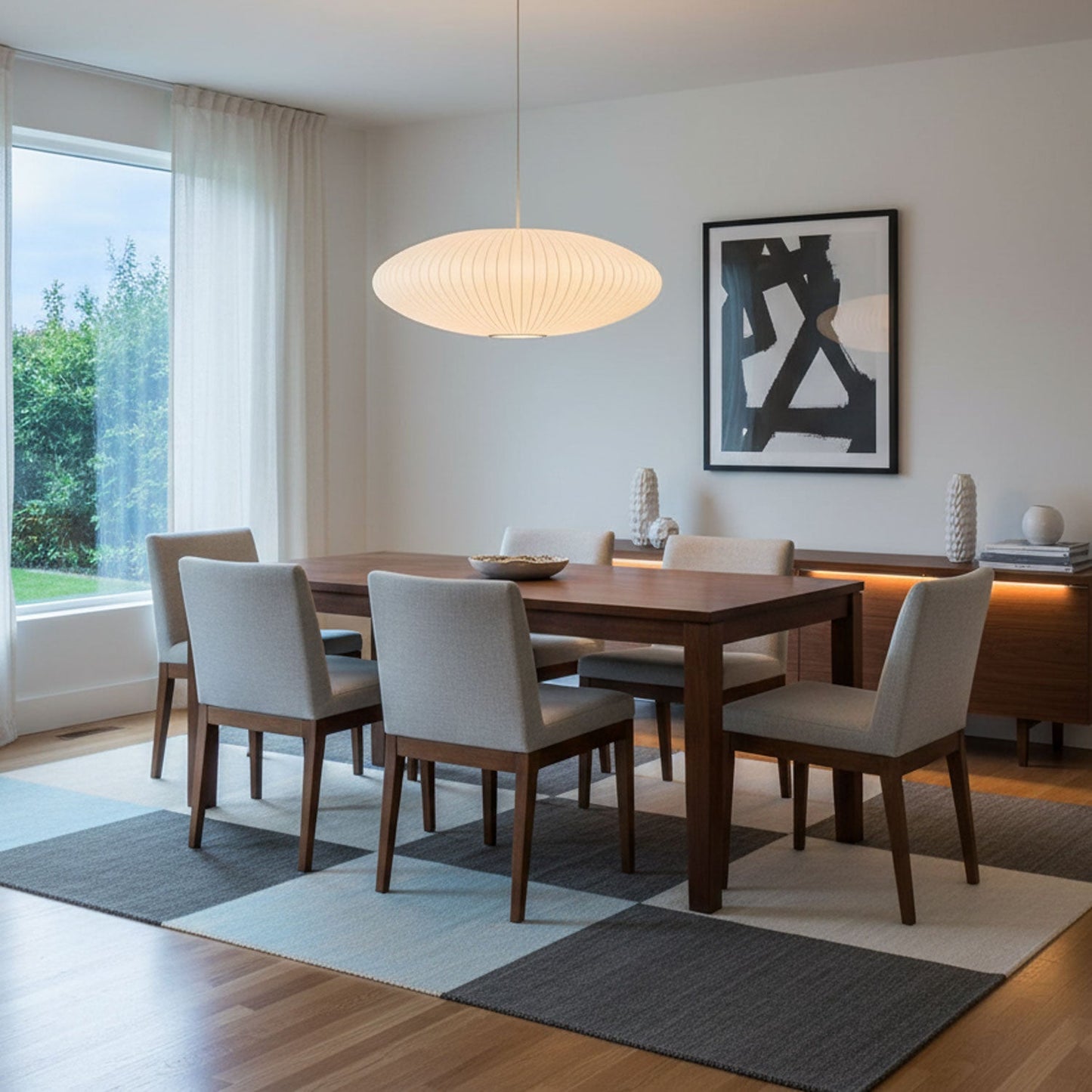 Élise Mulberry Silk Pendant Lamp
