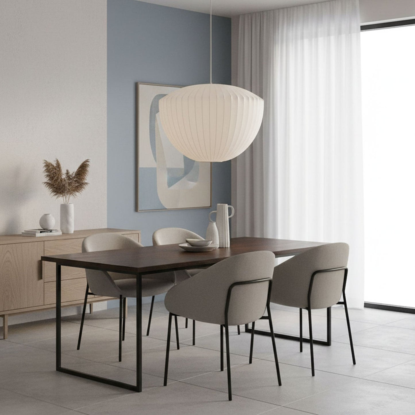Élise Mulberry Silk Pendant Lamp