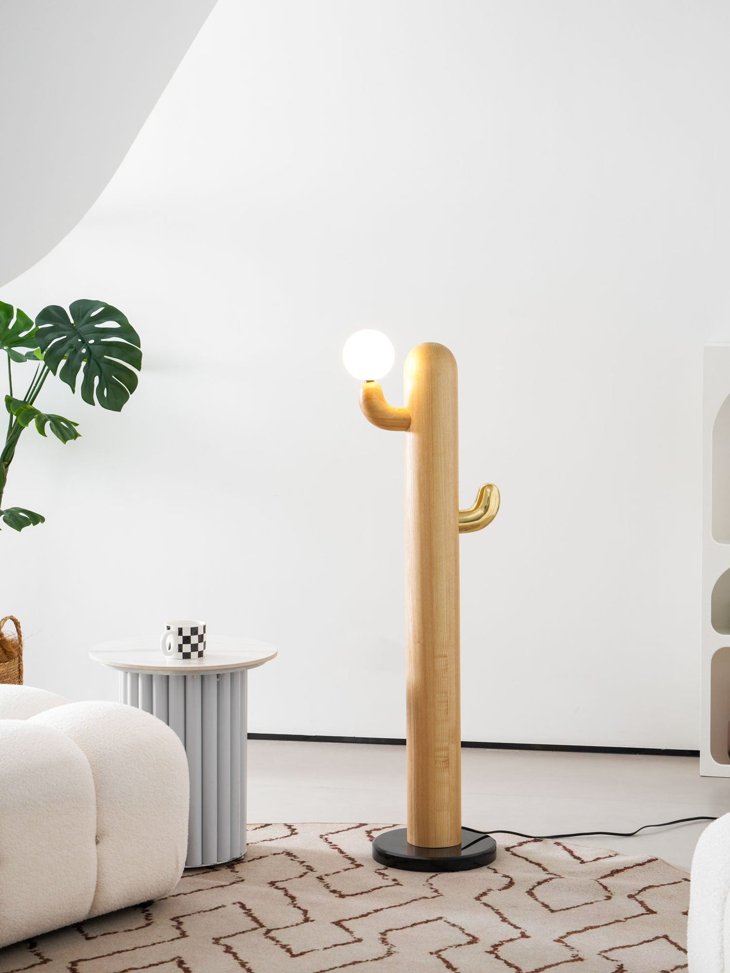 Cactus Wood Floor Lamp