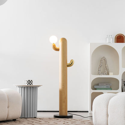 Cactus Wood Floor Lamp