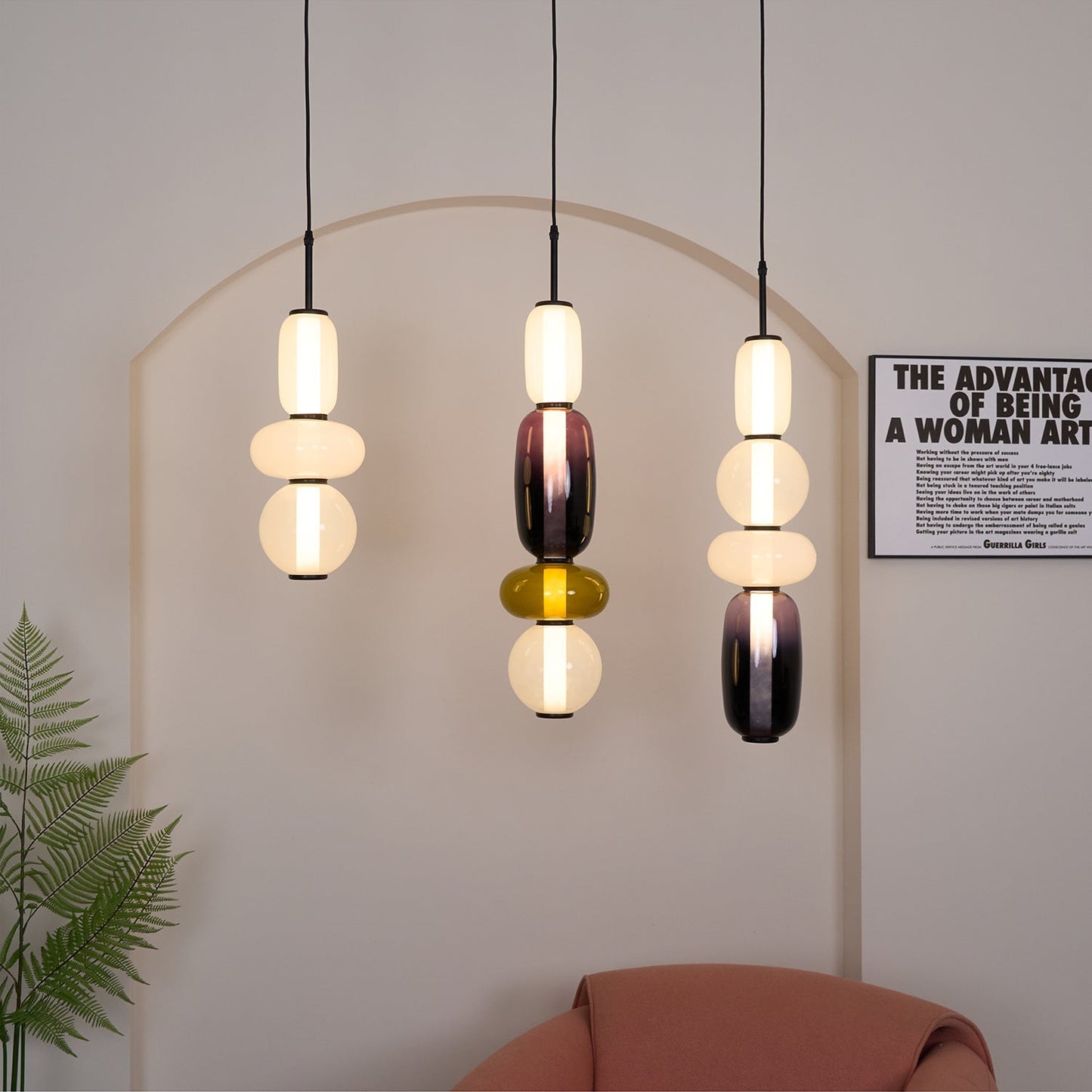 Madeleine Glass Pendant Light