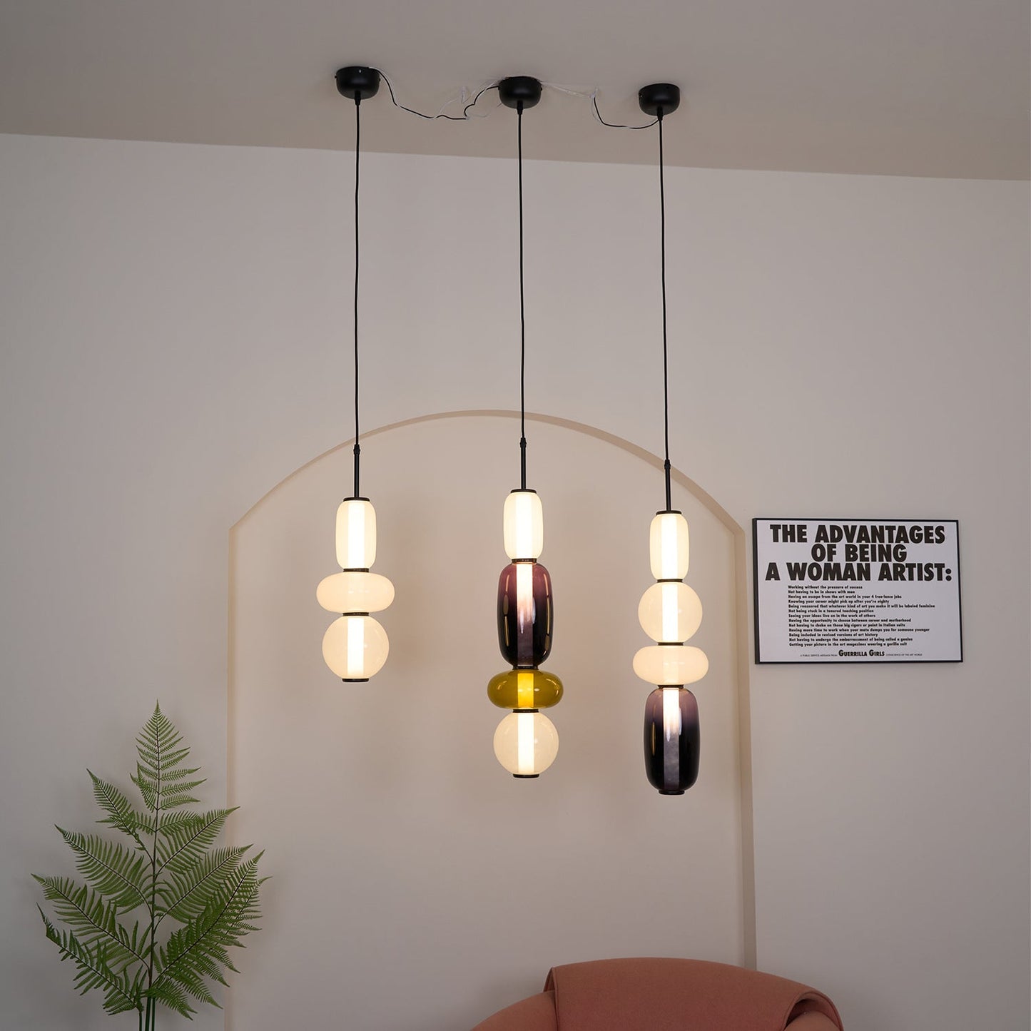 Madeleine Glass Pendant Light