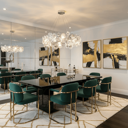 Chrome Round Crystal Chandelier