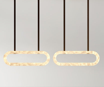 Circle Alabaster Chandelier
