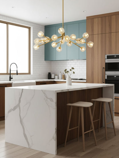 Crystal Ball Round Cluster Chandelier