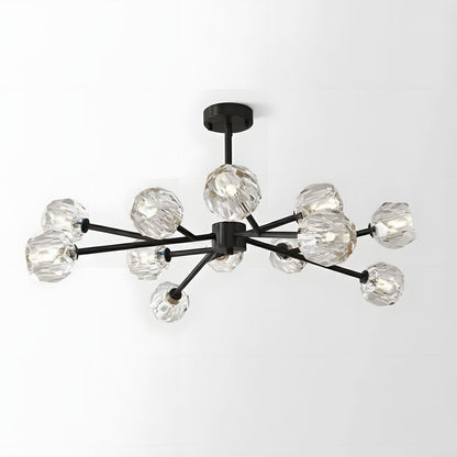 Crystal Ball Round Cluster Chandelier