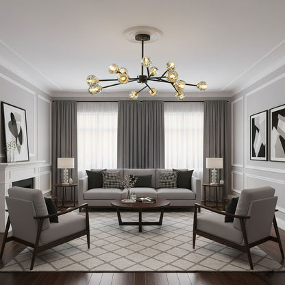 Crystal Ball Round Cluster Chandelier