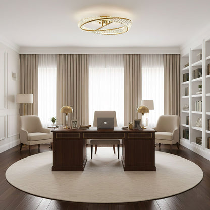 Crystal Rings Ceiling Lamp