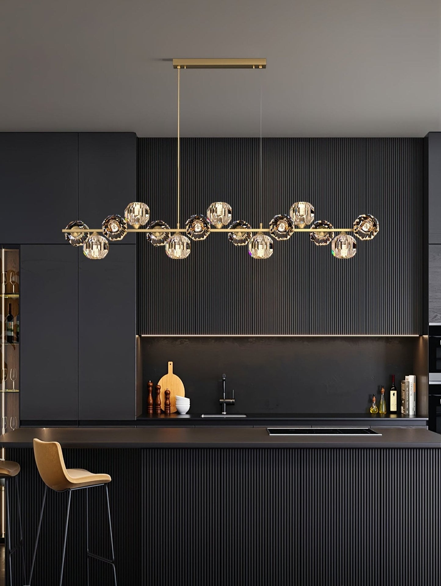 Crystal Glass Ball Chandelier