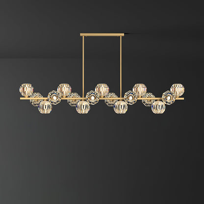 Crystal Glass Ball Chandelier