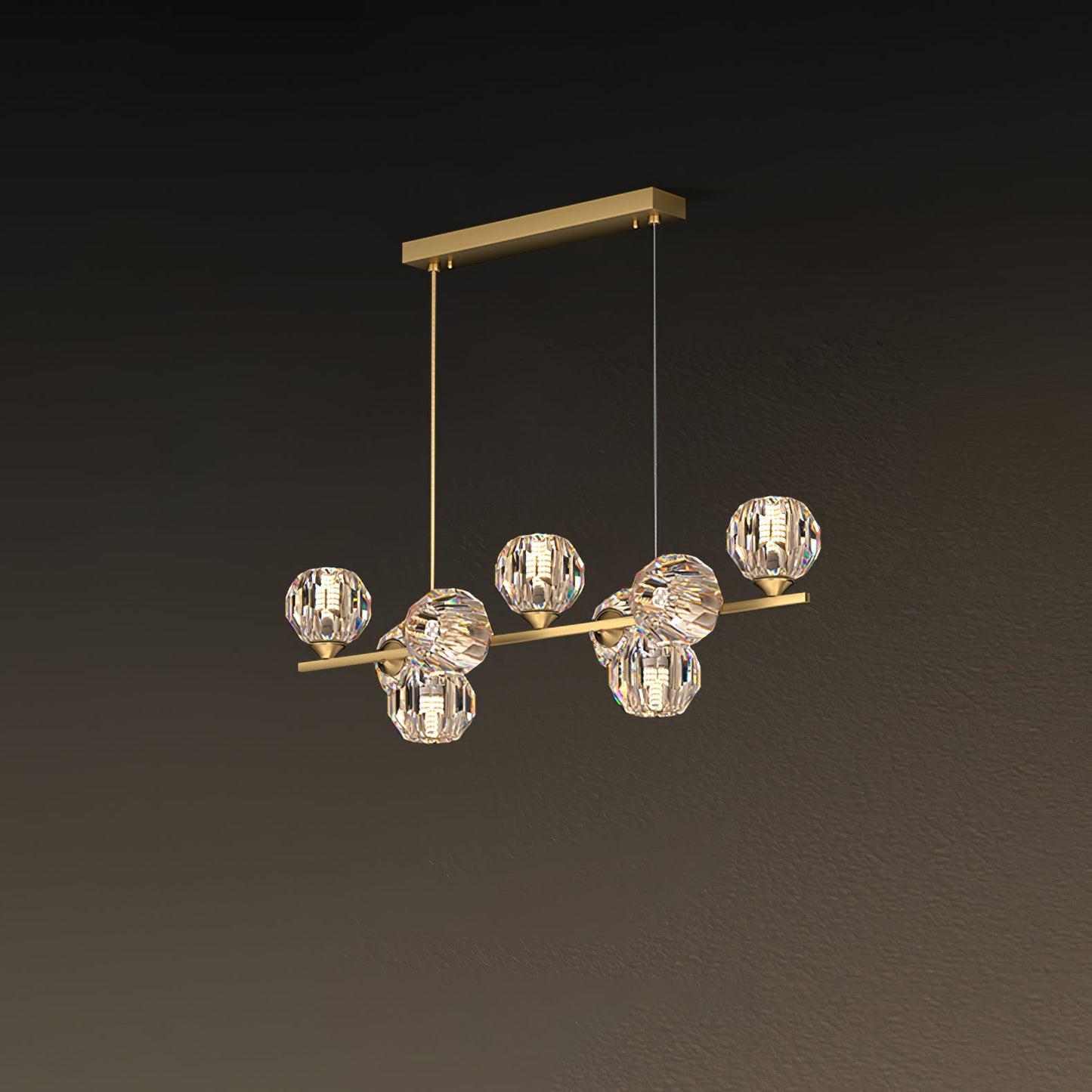 Crystal Glass Ball Chandelier