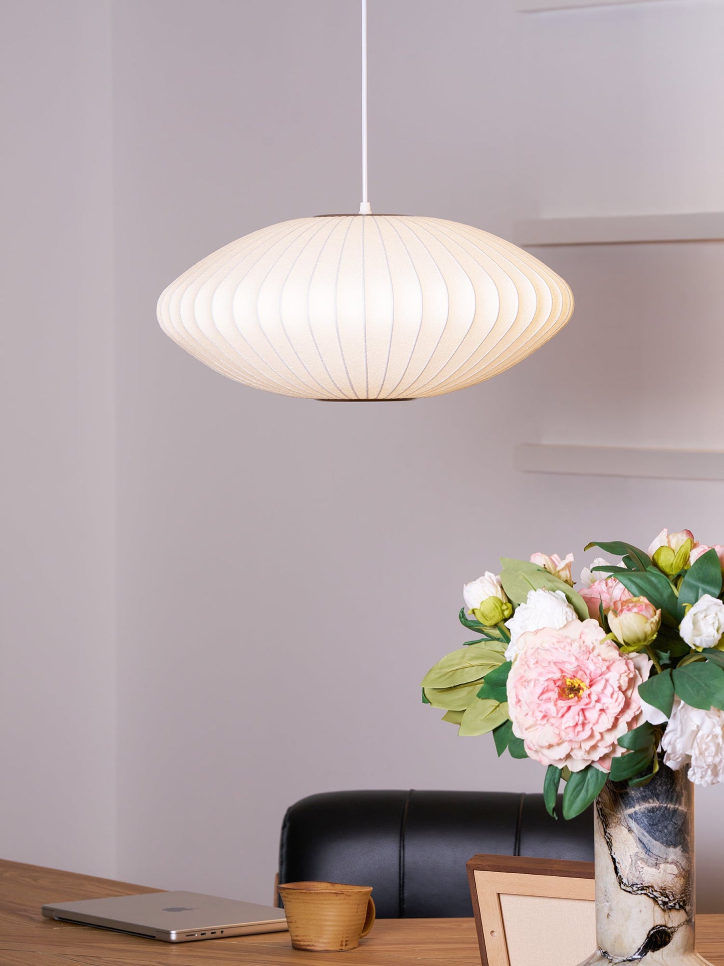 Élise Mulberry Silk Pendant Lamp