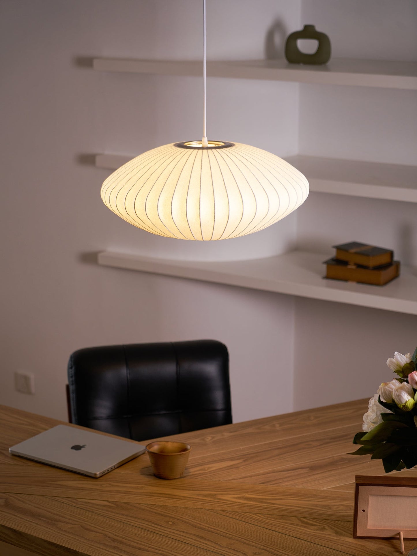 Élise Mulberry Silk Pendant Lamp