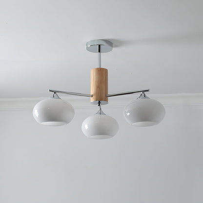 Elliptical Persimmon Chandelier