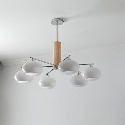 Elliptical Persimmon Chandelier