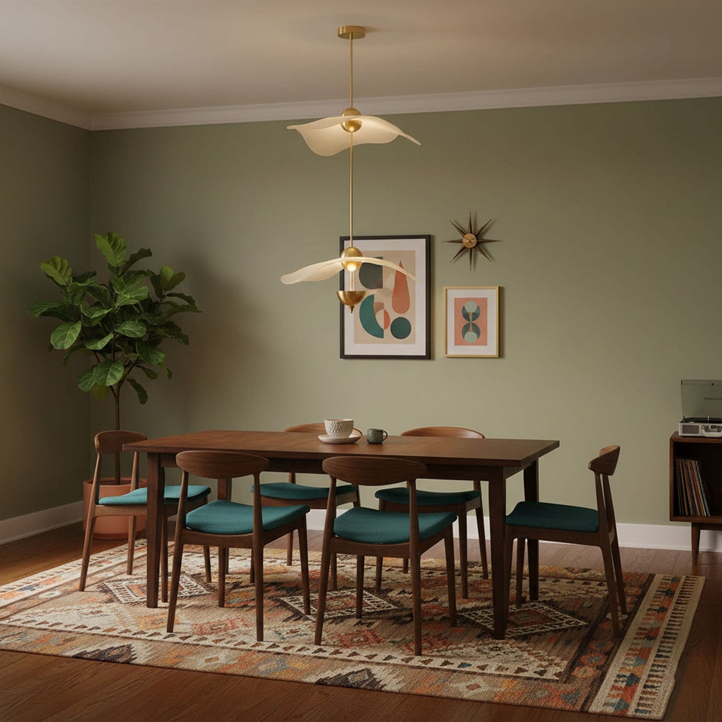 Envolee Double Biscuit Pendant Light