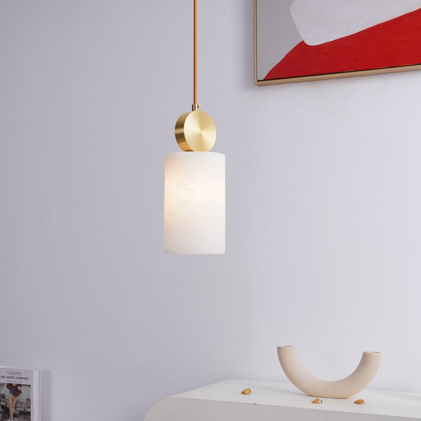 Etruscan Alabaster Pendant Light