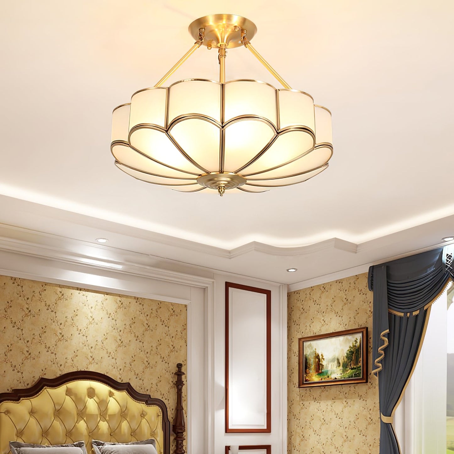 Noemi Flower Shaped Glass Ceiling Light
