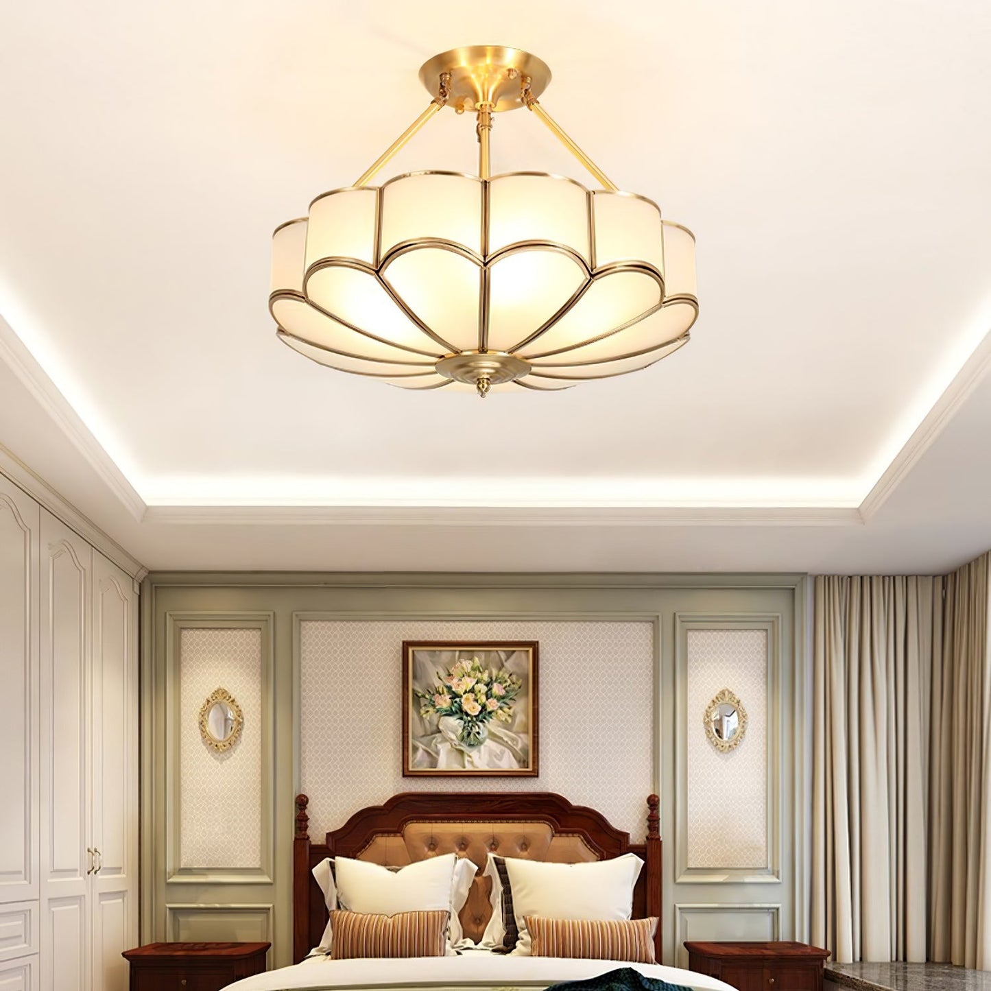 Noemi Flower Shaped Glass Ceiling Light
