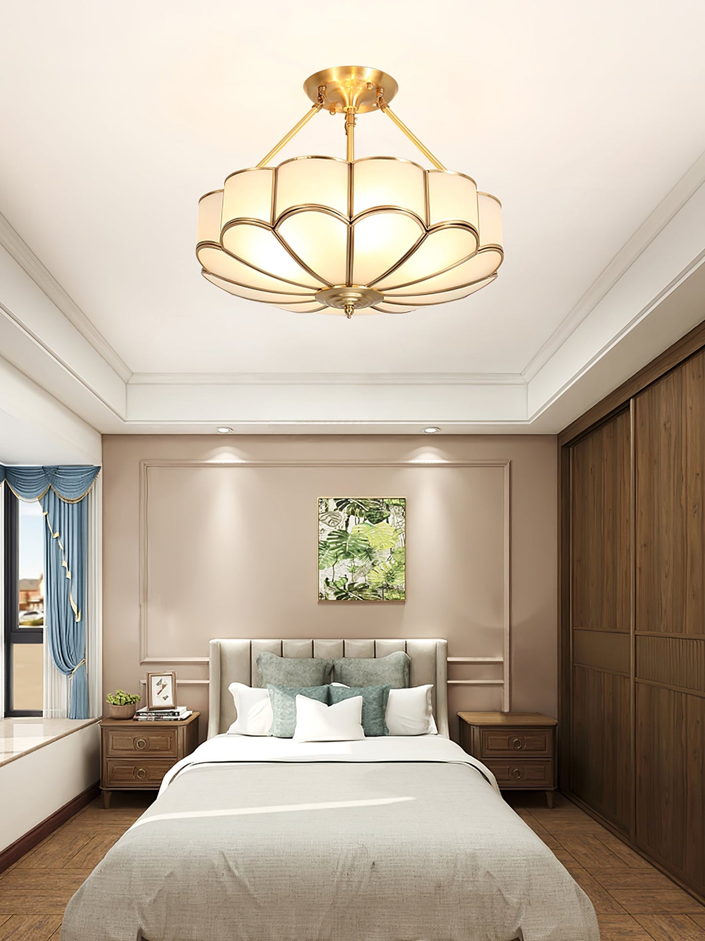 Noemi Flower Shaped Glass Ceiling Light