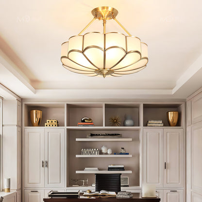 Noemi Flower Shaped Glass Ceiling Light