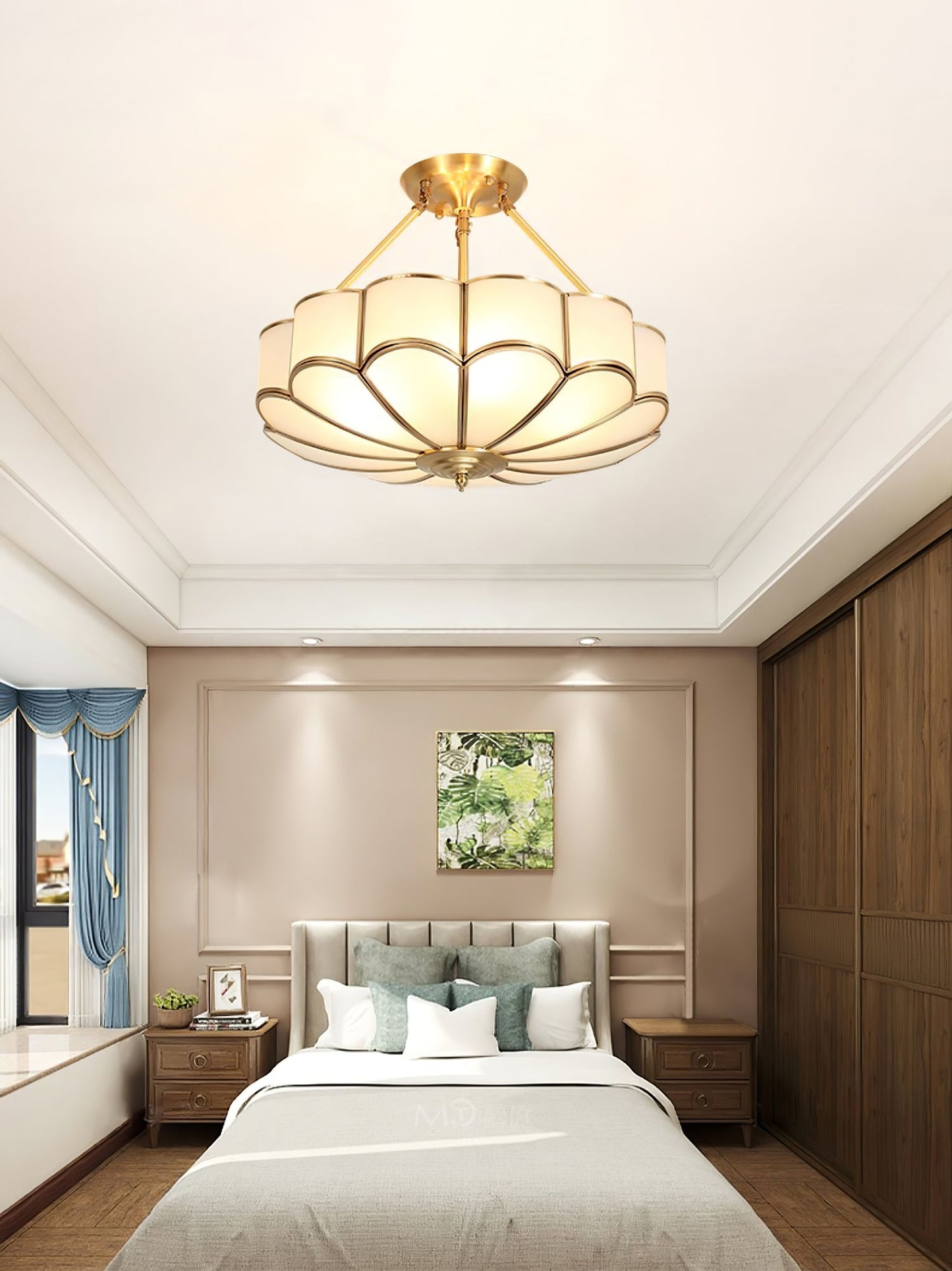 Noemi Flower Shaped Glass Ceiling Light