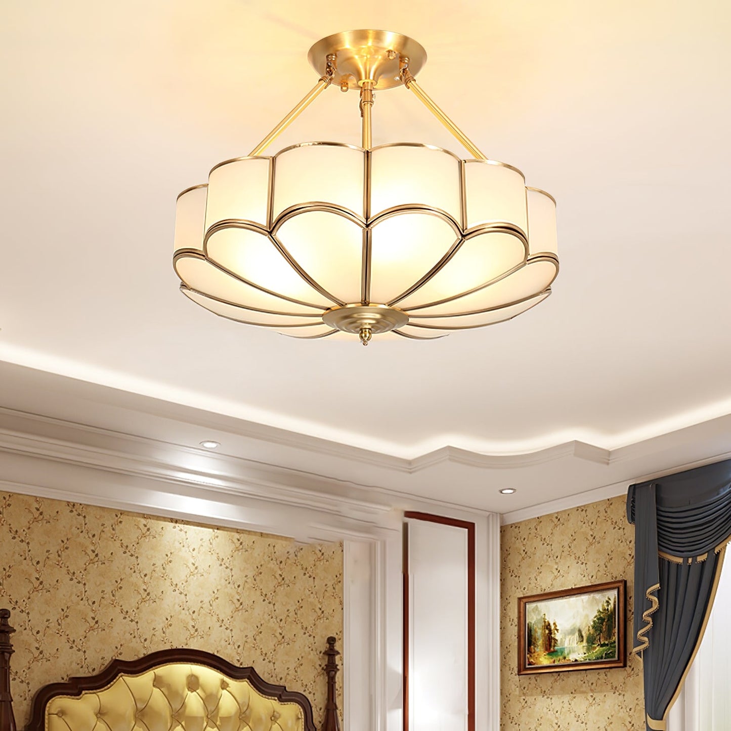 Noemi Flower Shaped Glass Ceiling Light