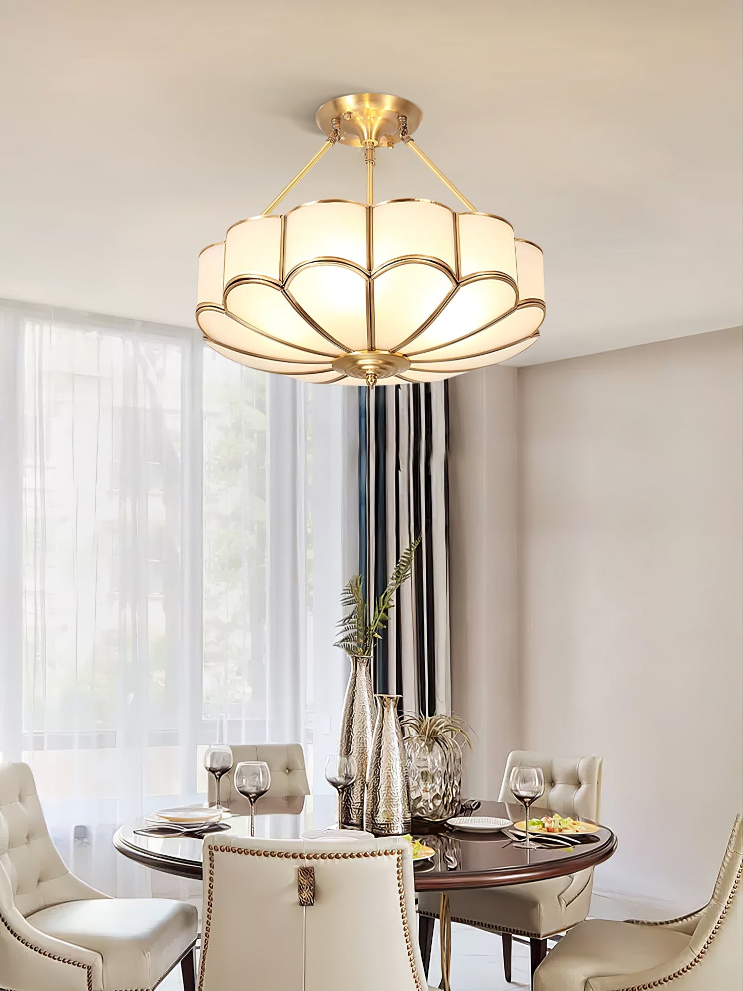 Noemi Flower Shaped Glass Ceiling Light
