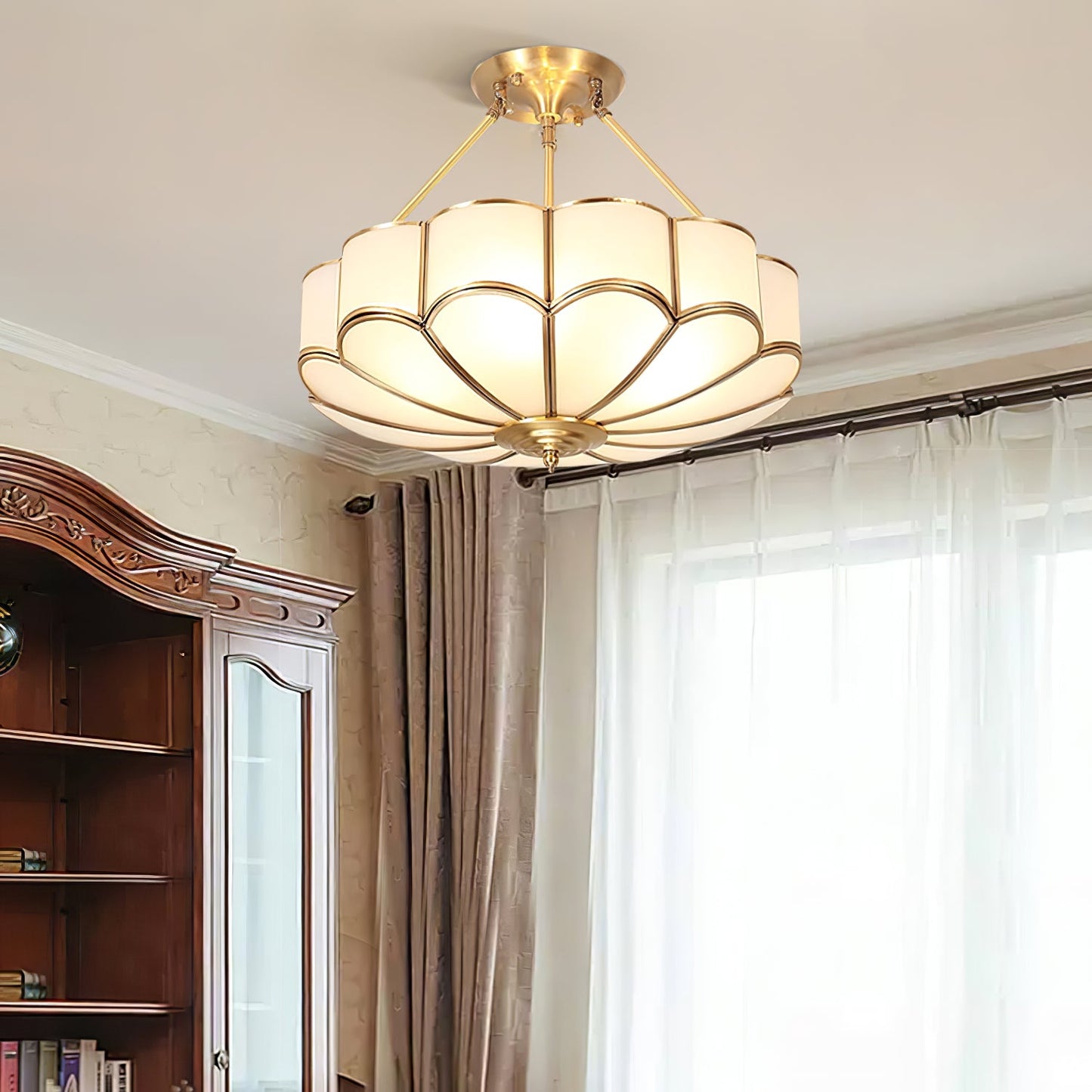 Noemi Flower Shaped Glass Ceiling Light