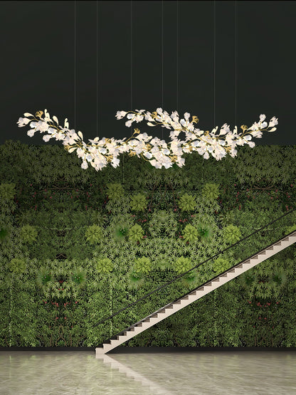 Gold White Leaves Combination Gingko Chandeliers