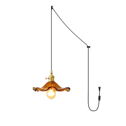 Glass Hibiscus Flower Swag Light