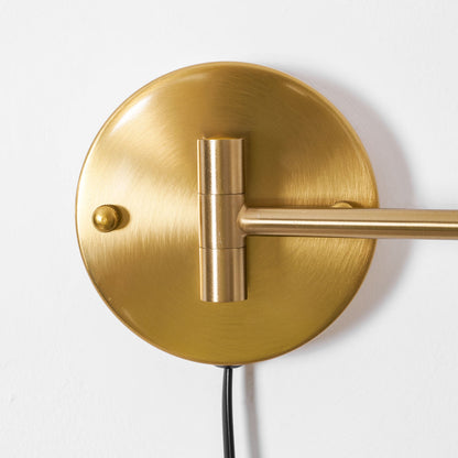 Adjustable Arm Plug In Wall Lamp