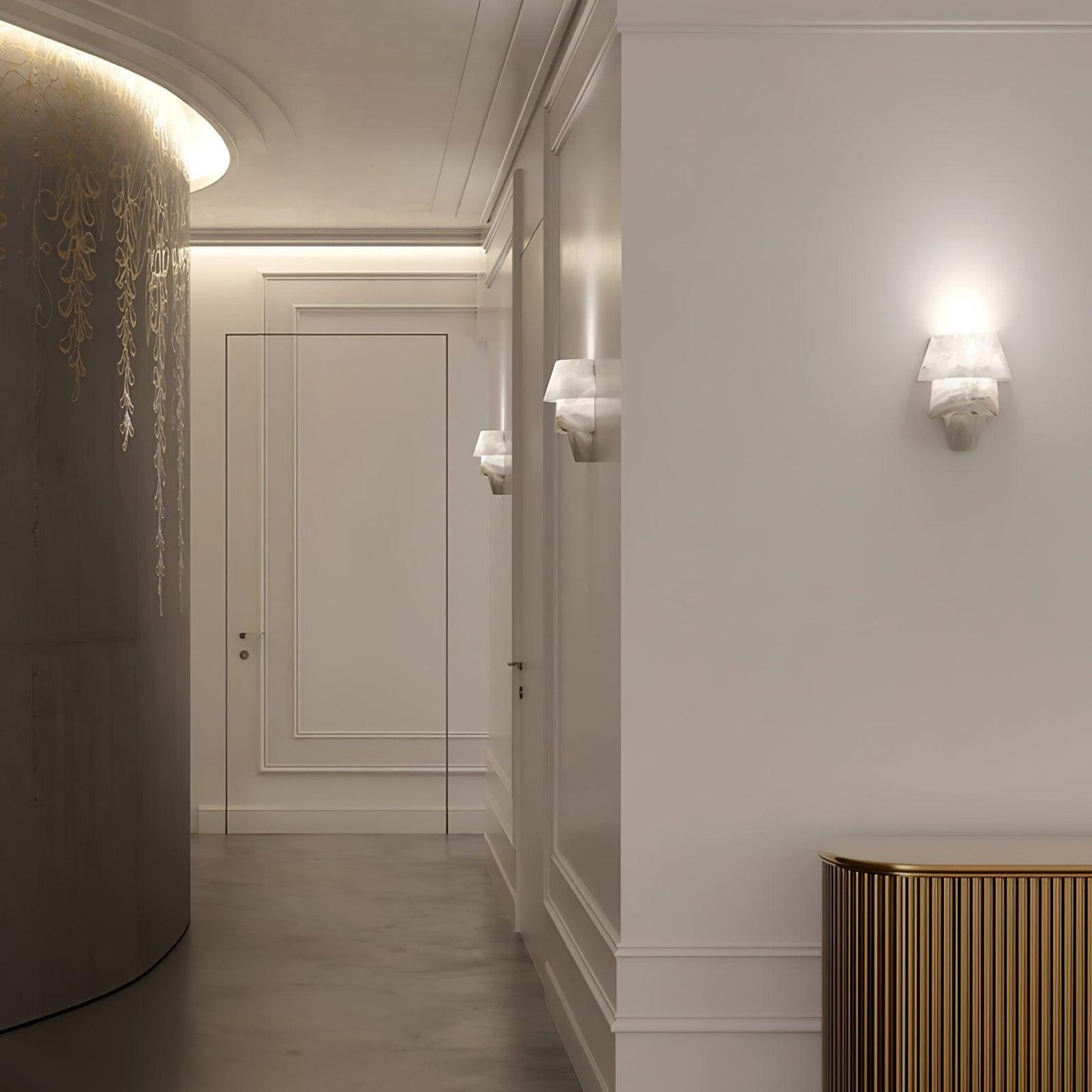 Laboratory Alabaster Wall Light