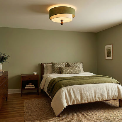 Layered Fabric Ceiling Light