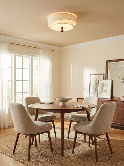 Layered Fabric Ceiling Light