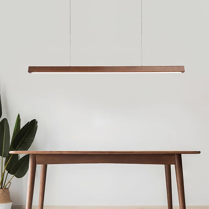Linear Wooden Pendant Light
