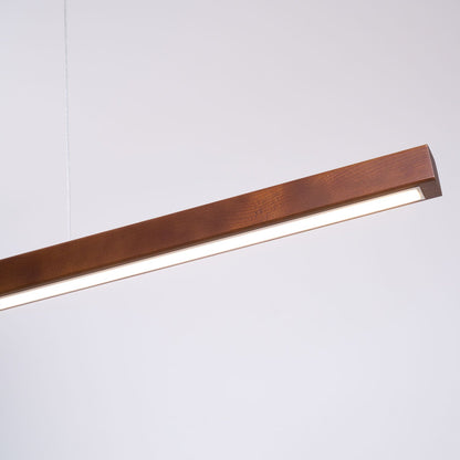 Linear Wooden Pendant Light