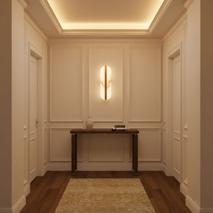 Long Ellipse Alabaster Wall Sconce